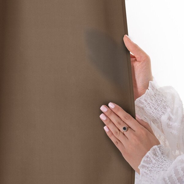 Hnědý dimout závěs 140x250 cm Carli – Restilo
