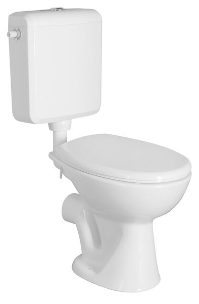 CREAVIT WC mísa stojící s nádržkou, 36x47cm, zadní odpad, bílá