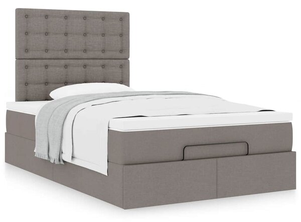 Osmanský rám postele s matrací taupe 120x200cm textil 3313317