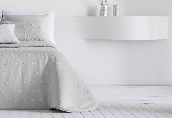 Textil Antilo Přehoz Elen Grey, šedý, sada se 2 povlaky na polštáře 70x50 cm Rozměr: 270x270 cm