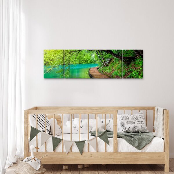 Obraz - Plitvická jezera (170x50 cm)