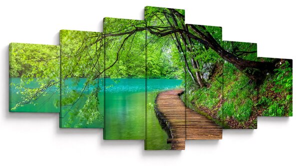 Obraz - Plitvická jezera (210x100 cm)