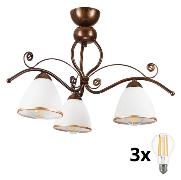 BRILAGI - LED Přisazený lustr ANTICO 3xE27/60W/230V bronz patina