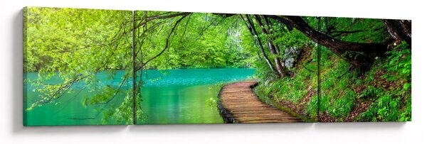 Obraz - Plitvická jezera (170x50 cm)