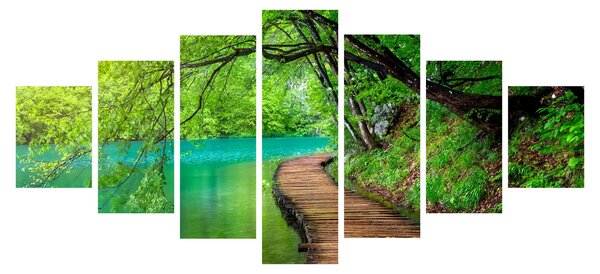 Obraz - Plitvická jezera (210x100 cm)