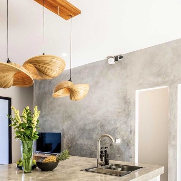 TD Lamps Bamboo E14 bambusové závěsné svítidlo