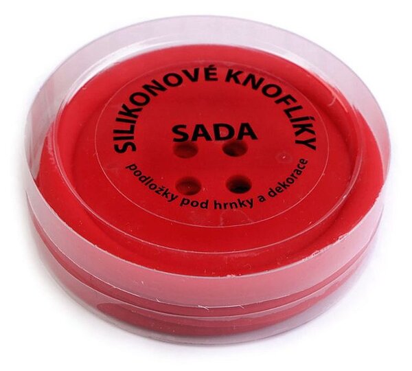 Silikonové knoflíky sada 4 ks - 9 oranžová reflexní