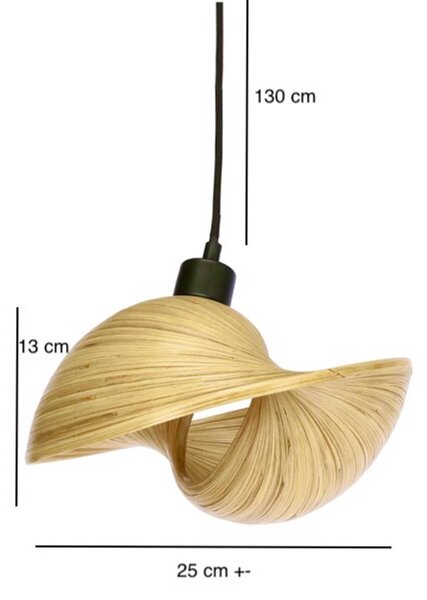 TD Lamps Bamboo E14 bambusové závěsné svítidlo