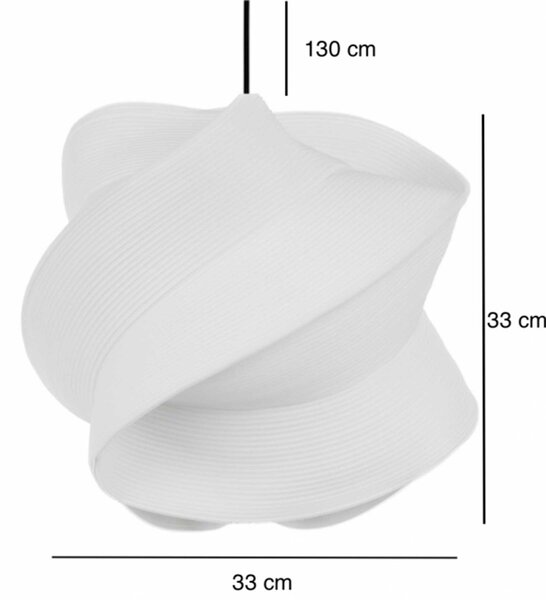 TD Lamps Zippoo E27 textilní závěsné svítidlo 23CM