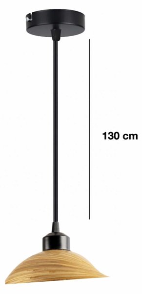 TD Lamps Bamboo E14 bambusové závěsné svítidlo