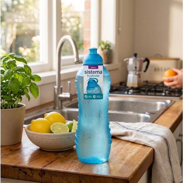 Sistema Láhev Hydrate Squeeze Twist n Sip 620 ml, modrá