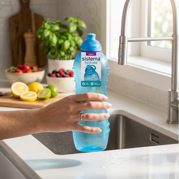 Sistema Láhev Hydrate Squeeze Twist n Sip 620 ml, modrá
