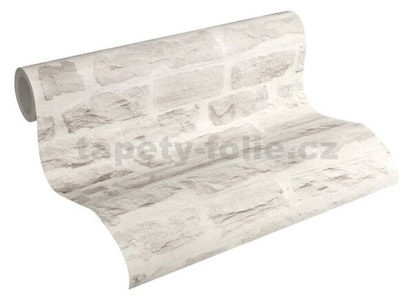 Vliesové tapety na zeď IMPOL 35580-4, ukládaný kámen šedý, rozměr 10,05 m x 0,53 m, A.S.Création