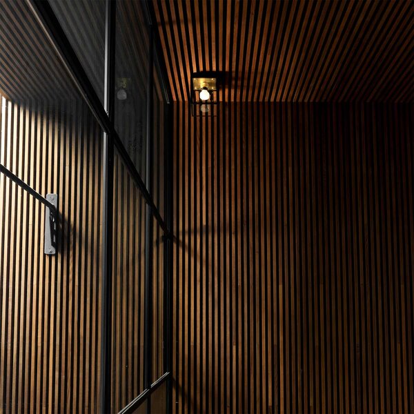 Buster & Punch E27 Caged Wet S přisazené svítidlo IP44 Mosaz