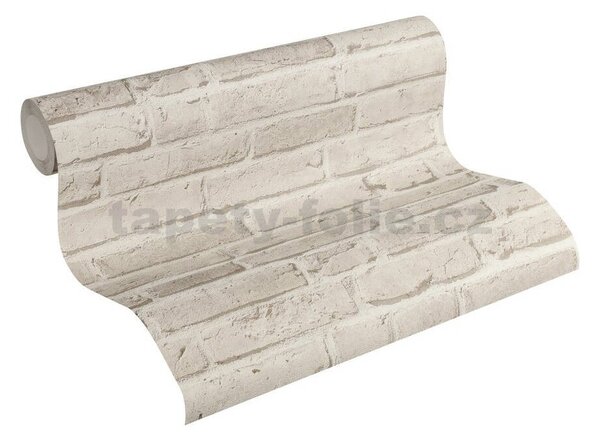 Vliesové tapety na zeď IMPOL 35581-3, cihly šedo-béžové, rozměr 10,05 m x 0,53 m, A.S.Création
