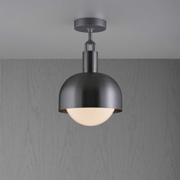 Buster & Punch Forked Globe Shade E27 stropní opálové svítidlo AntracitováL