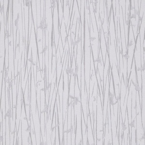 Vliesové tapety na zeď IMPOL Paradisio 2 10123-01, florální vzor stříbrný na bílém podkladu, rozměr 10,05 m x 0,53 m, Erismann
