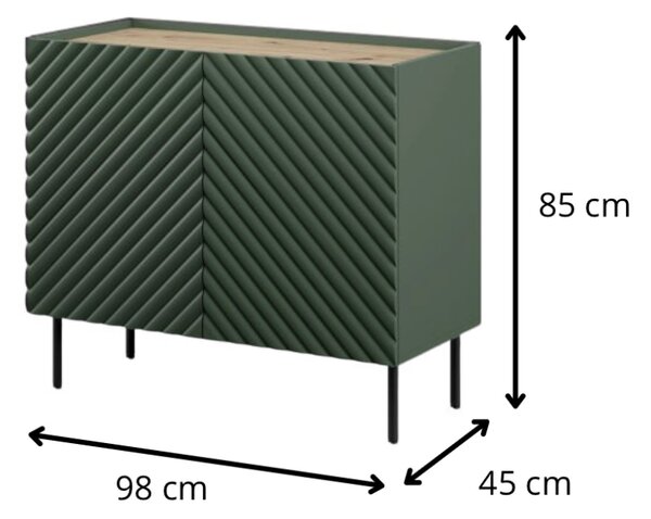 HALMAR Komoda ONDA 2D zelená