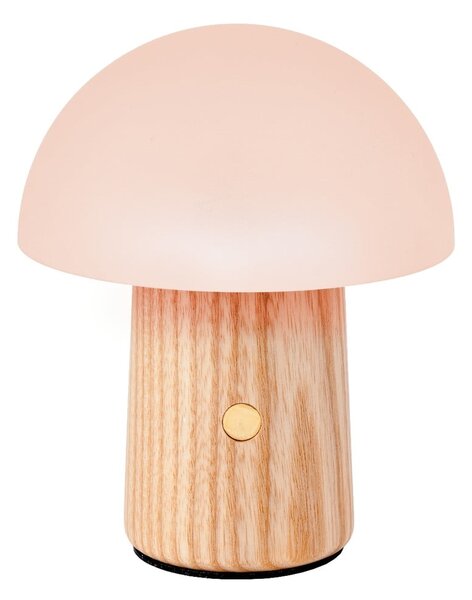 Stmívatelná stolní lampa v přírodní barvě se skleněným stínidlem (výška 13 cm) Alice – Gingko