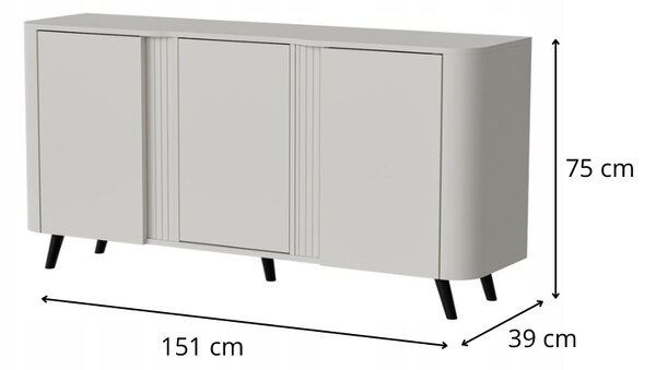 HALMAR Komoda Volare 3D 151 cm kašmírová