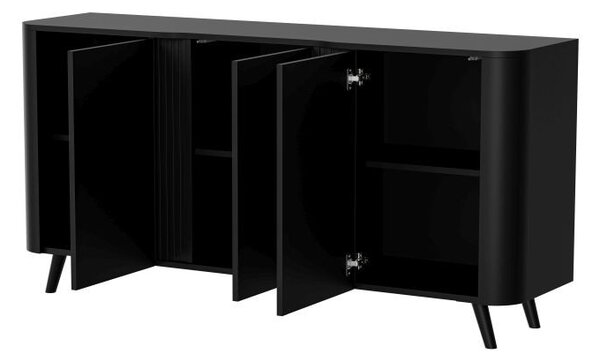 HALMAR Komoda Volare 3D 151 cm matná černá