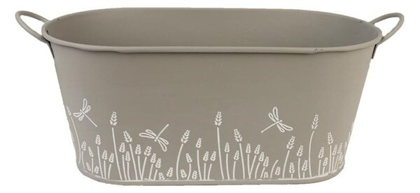 Květináč plechový K2593/2 - 28,5 x 14 x 12,5/14,5 cm