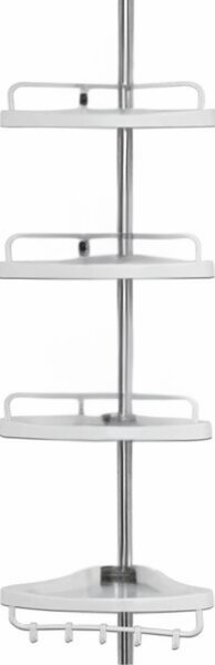 Teleskopický regál do sprchy DELMO, 92-306 cm, bílá Deuba