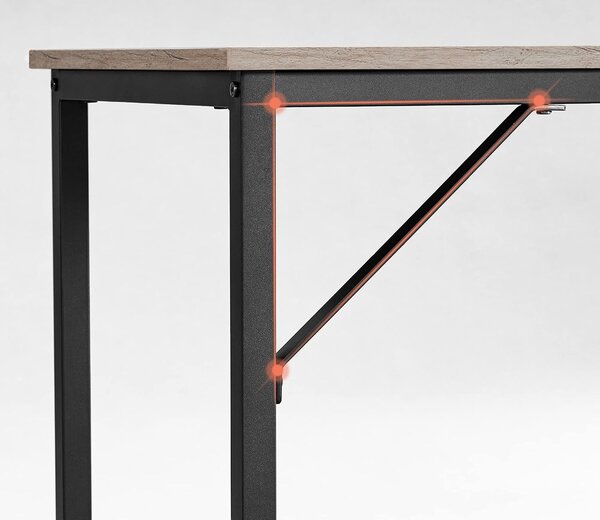 SONGMICS Psací stůl Vasagle Kolmo 140 cm černý/šedý