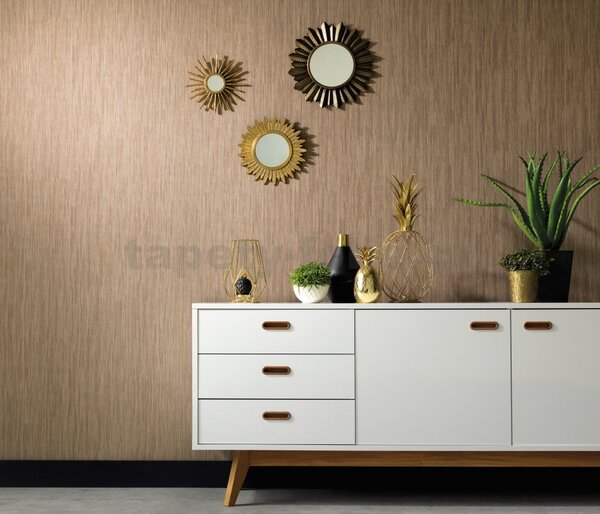 Vliesové tapety na zeď IMPOL Paradisio 2 6309-11, jednobarevné žíhané čokoládové, rozměr 10,05 m x 0,53 m, Erismann
