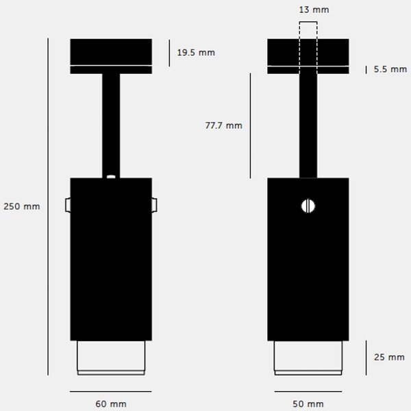 Buster & Punch Exhaust Cross GU10 nastavitelné bodové svítidlo Šedá
