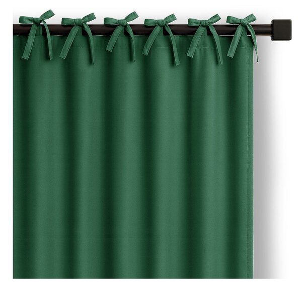 Tmavě zelený dimout závěs 140x250 cm Carli Tie – Restilo