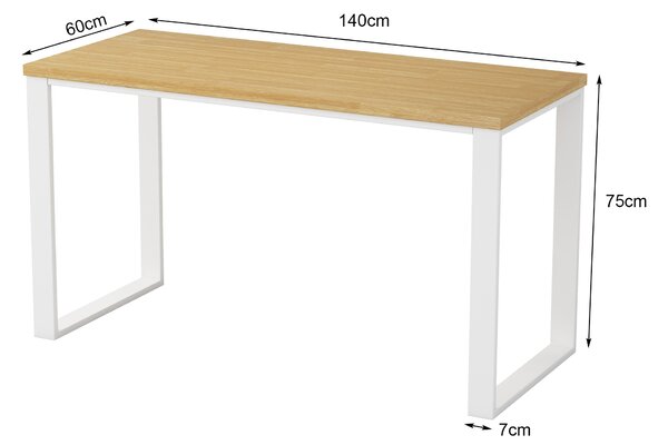 Kancelářský stůl Houseland Nuvia Home 05 140 cm dub/bílý