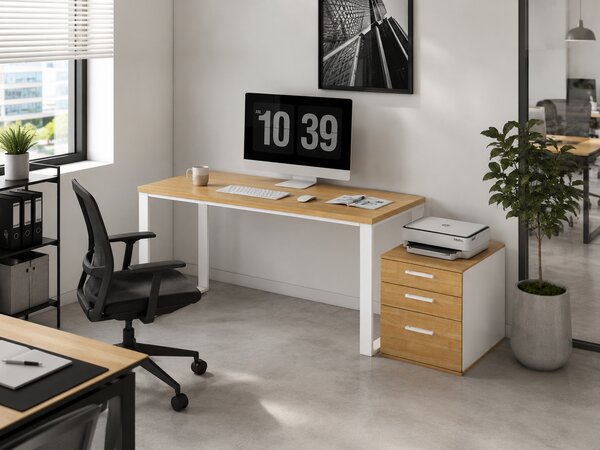 Kancelářský stůl Houseland Nuvia Home 05 140 cm dub/bílý