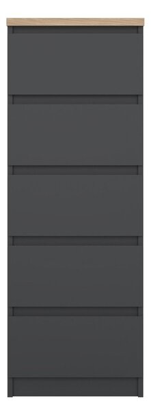 Tmavě šedá komoda 40x111x50 cm Naia – Tvilum
