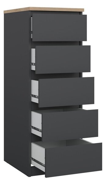 Tmavě šedá komoda 40x111x50 cm Naia – Tvilum