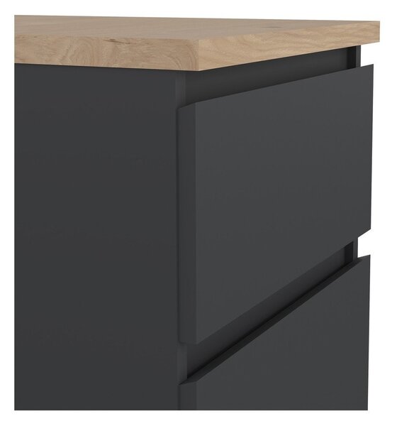 Tmavě šedá komoda 40x111x50 cm Naia – Tvilum