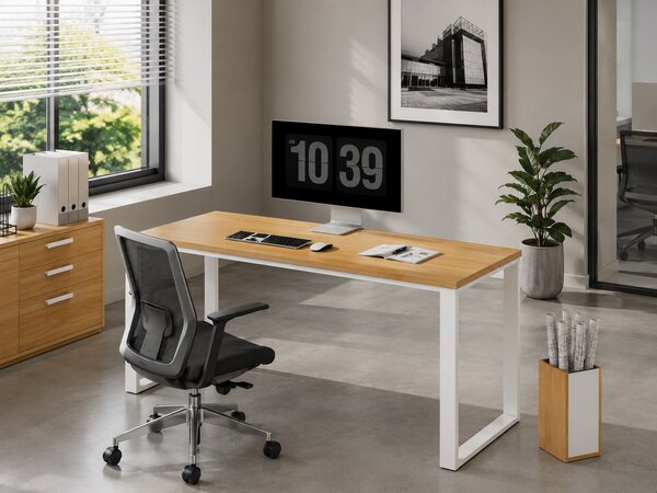 Kancelářský stůl Houseland Nuvia Home 05 160 cm dub/bílý