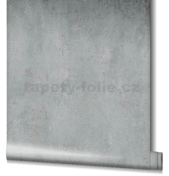 Vliesové tapety na zeď IMPOL City Glam 32615, beton šedý se zlatými metalickými odlesky, rozměr 10,05 m x 0,53 m, Marburg