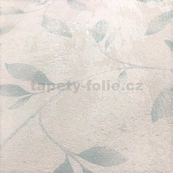 Vliesové tapety na zeď IMPOL City Glam 32631, popínavé větvičky tyrkysové na šedém betonu, rozměr 10,05 m x 0,53 m, Marburg
