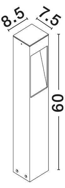 Nova Luce Maddi LED sloupkové svítidlo IP65 60CMCorten
