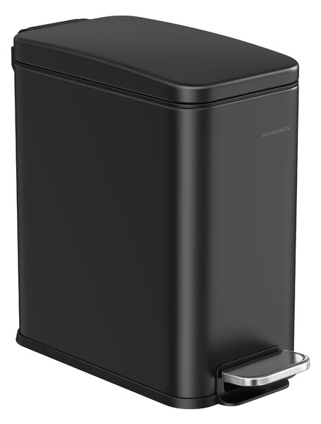 SONGMICS Odpadkový koš do koupelny objem 5 l tiché zavírání černý