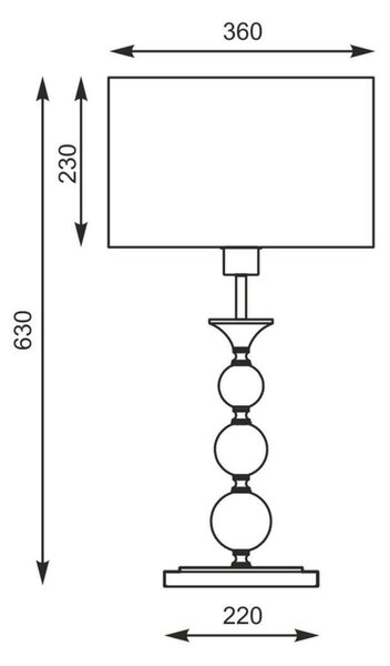 ZUMALINE Stolní lampa REA RLT93163-1B
