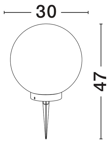 Nova Luce Moon E27 sloupkové svítidlo IP65 ø25cm