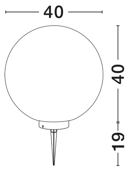 Nova Luce Moon E27 sloupkové svítidlo IP65 ø25cm