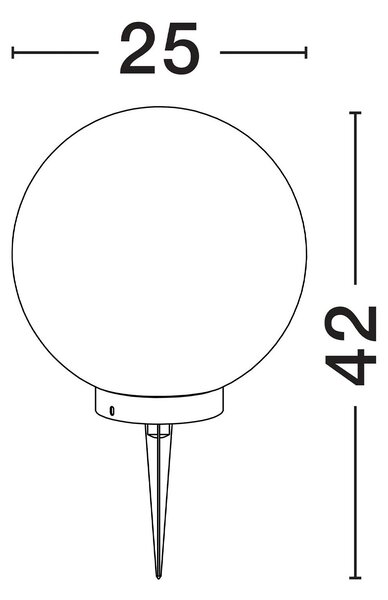 Nova Luce Moon E27 sloupkové svítidlo IP65 ø25cm