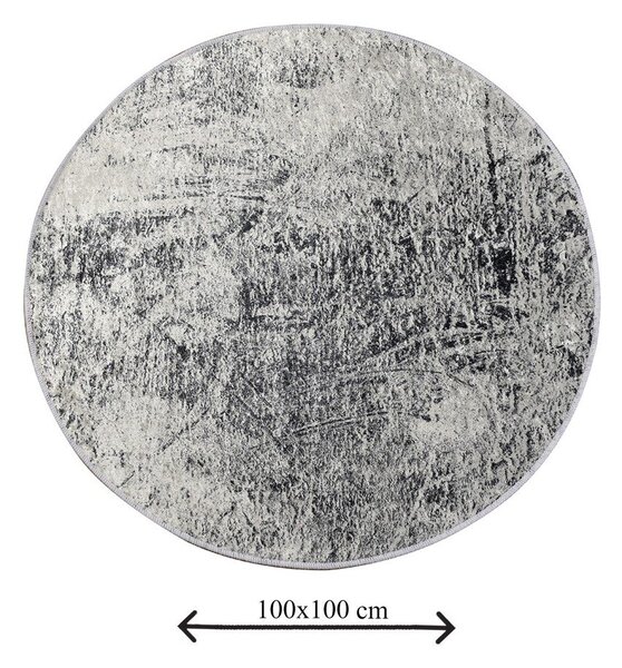 Šedá koupelnová předložka ø 100 cm Evidence – Foutastic