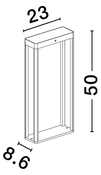 Nova Luce Berni LED solární sloupkové svítidlo IP65 70cm
