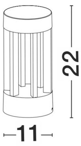 Nova Luce Devora LED sloupkové svítidlo IP54 22CM