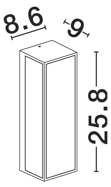 Nova Luce Astral LED nástěnné svítidlo IP65 BíláObdelníková