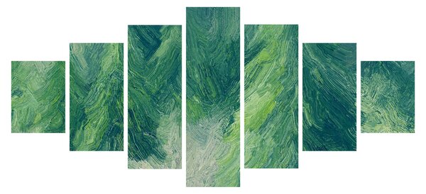 Obraz - Malované jehličnany (210x100 cm)